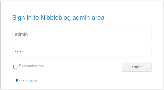 Nibbleblog admin